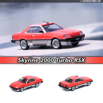 INNO 1:64 SKYLINE 2000 RS TURBO-X DR30 Červená Strieborná Zliatiny Diorama Auto Model Kolekcie Miniatúrne Carros Hračky Na Sklade