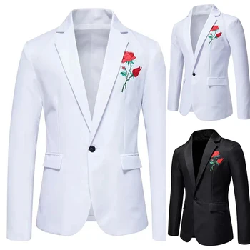 Jednoduché Gentleman Muži Obleky S Jedným Kusov Bunda Jedinečný Kvet Business Dizajnér Svadobné Formálne Príležitosti Tuxedos