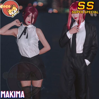 Kokosové-SS Anime Pílou Muž Makima Cosplay Kostým Anime Cos Pílou Muž Demom Cosplay Makima / Reze Kostým a Cos Parochňu