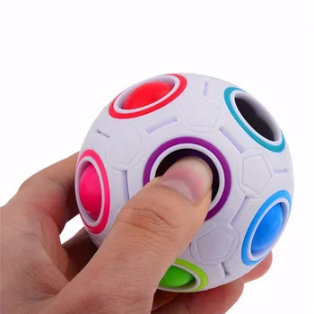 Kreatívne Magic Cube antistresová Lopta Dúhový Montessori Futbal Puzzle Deti Hračky pre Deti, Dospelých Stres Odľahčovacia Hračka