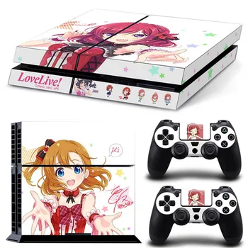 Lovelive anime gilrs Pre Konzoly PS4 Vinyl Pokožky Nálepky Controle pre Playstation Pokrytie pokožky, 4 + 2 Radiče Gamepad Odtlačkový