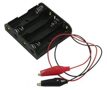 MasterFire 10pcs/veľa Black AA Batérie Držiak Úložný Box Prípade Pre 4 x 1,5 V AA S krokosvorkami Plastové Batérie Shell