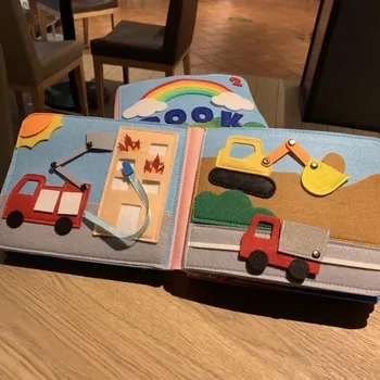 Montessori Dieťa Busy Board Príbeh Zmyslové Hračky, Farba, Tvar Umývateľný Handričkou Knihy Vzdelávania, Vzdelávacie Hračky Pre Deti Baby