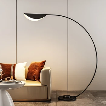 Nordic poschodí lampa Vintage minimalistický black arc poschodí lampa Stojaca Svetlo Spálne, Obývacia izba Dekorácie dizajnér gauč osvetlenie