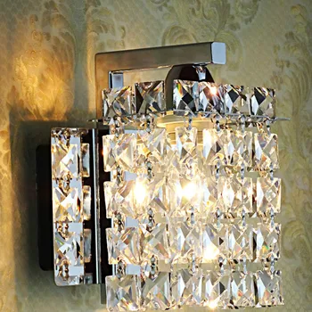 Nočné crystal jeden vedúci tvorivej jednoduché moderné zlaté zrkadlo predný spálňu, obývacia izba uličkou koridoru nástenné svietidlo LB101208
