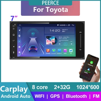PEERCE 7169 auto carplay android rádia 2din 7 palcový auto multimediálny prehrávač WIFI 4G navigácia Toyota Camry Corolla Ralink