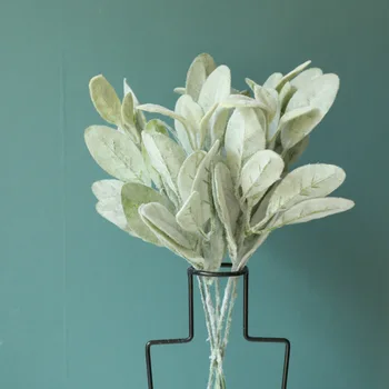 Plastové Eukalyptu pobočky Umelý Kvet dohoda faux lístie pre svadobné dekorácie zelené listy falošné rastlín