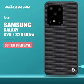 pre Samsung Galaxy S20 Ultra Prípade Nillkin 3D Textúrou Nylon PC Zadný Kryt Soft Edge Telefón puzdro pre Samsung Galaxy S20 Ultra Prípade