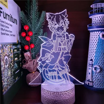 Re Nula Začína Život V Inom Svete Felix Argyl Led Nočné Svetlo Anime 3D Ilúziu Lampa Spálňa Decor Prázdninový Darček