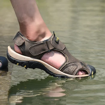 Sandalia Rasteira Sandále Pre Mužov Obuv Sandal Lete Kožené 2020 Sandali Da Uomo Sandalias Hombre List Cuero Verano