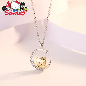 Sanrio Hello Kitty Prívesok Náhrdelník Žien Roztomilý Priateľka Narodeniny Dievča, Darček Anime Deti Reťazca Náhrdelníky pre Ženy, Dievčatá