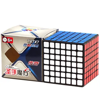 Sheng Shou Chuan Qi 7x7x7 Magic Cube Black Rýchlosť Hračka Súťaže Plynulé Stabilné Ťažkosti Puzzle Vzdelávania Cubo Magico Hračka Darček