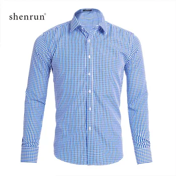 ShenRun 2020 Mens Business Bežné Dlhý Rukáv Košele pánske Košele Bežné Slim Hodí Klasické Prekladané Spoločenské Šaty, Košele Outwear