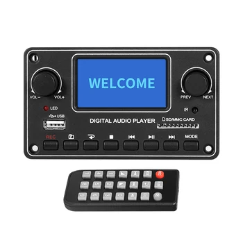 TDM157 DC 9-15V Bluetooth WAV MP3 Dekodér Rada Audio Modul, USB TF Slot Prehrávač Hudby Zosilňovač Modul s Diaľkovým ovládaním 2021