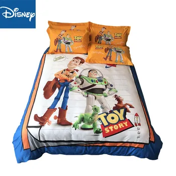 Toy Story Buzz Lightyear queen size Cumlík posteľná bielizeň nastaviť pre deti perinu nastaviť 4pcs jeden kreslený bytový textil, 3D Tlač