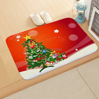 Vianočné mat Nový Rok dovolenku elk staré dvere mat spálne, kúpeľňa domov absorpčné non-slip koberec mat