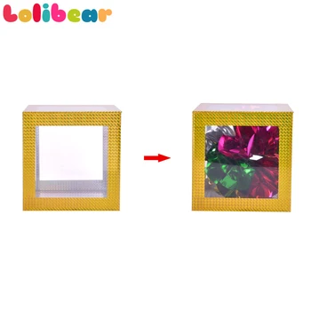 Výroba Box Kvetmi (s Loptou, Kvet) Magický Trik, Zábava, Nachádzajúce sa Z Transparentné Okno Okamžite Fantastické Krištáľovo čistá Kocka