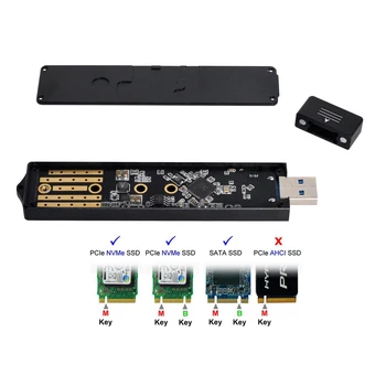 Xiwai USB 3.0 na NVME M-key M. 2 NGFF SATA SSD Externé PCBA Prípade Conveter Adaptér RTL9210B Chipset