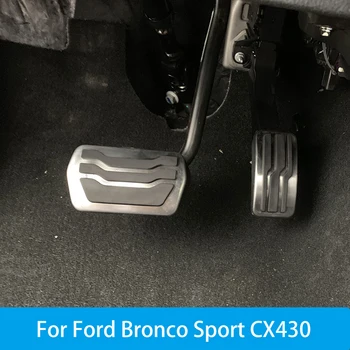 Z nehrdzavejúcej Ocele Auto Pedále pre Ford Bronco Šport CX430 2021 2022 2023 NA MT Plyn Brzdový Pedál Kryt Príslušenstvo
