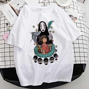 Štúdio Odvážneho Preč Hayao Miyazaki Kawaii Tlačiť T-shirts Ženy Harajuku Estetické Tričko Topy Anime Žena Streetwear T Tričko