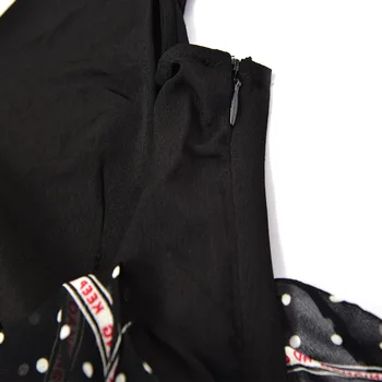 Ženské Polka Dot List Dlhé Šaty tvaru Backless Vysoký Pás Vintage Dámske Šaty, Letné Nové